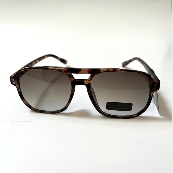 House of Harlow 1960 Aviator Sunglasses Double Bridge NWT Tortoise Shell Brown